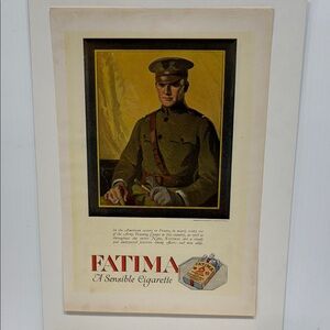 Vintage Fatima Cigarette Advertisement Art Print